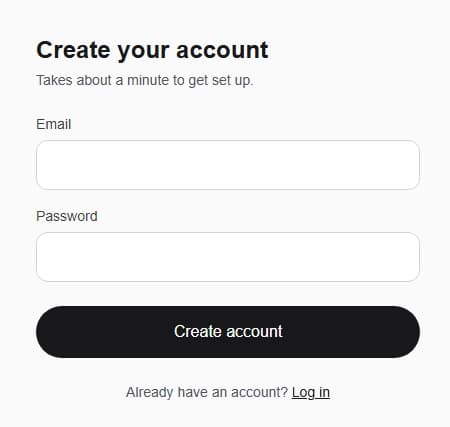 Sign Up screenshot